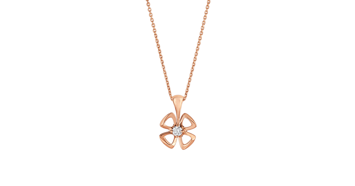 [Clover-Jewelry]FIOREVER NECKLACE DIAMOND CENTER