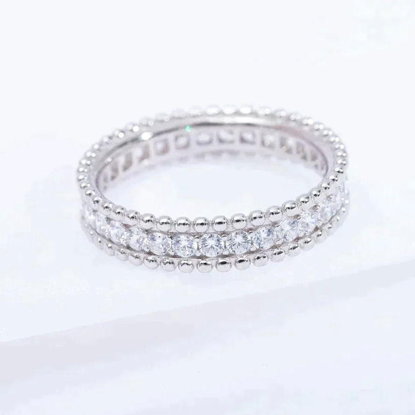 [Clover-Jewelry]PERLEE DIAMOND SILVER RING