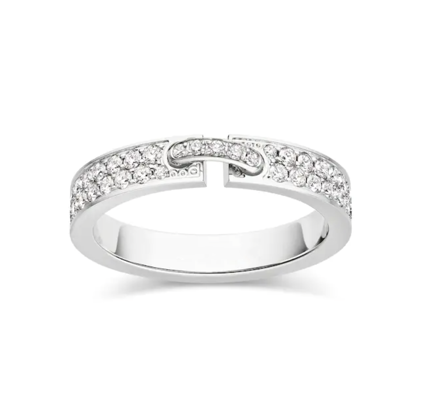 [Clover-Jewelry]ALLIANCE LIENS VIDENCE PAVED DIAMOND 4MM RING