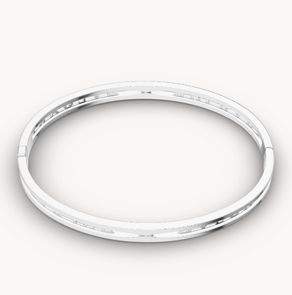 [Clover-Jewelry]ZERO 1 SPIRAL LOGO SILVER BRACELET