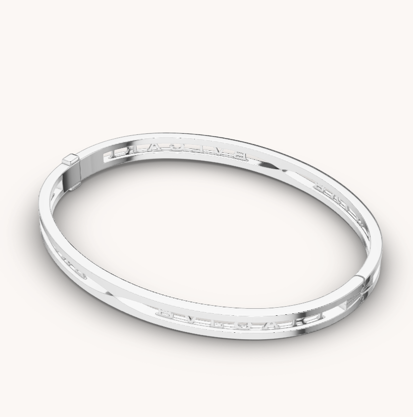 [Clover-Jewelry]ZERO 1 SPIRAL LOGO SILVER BRACELET