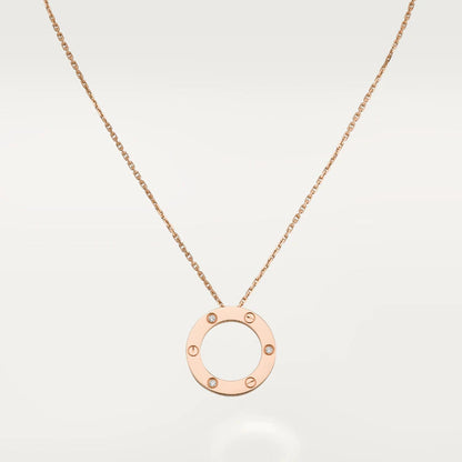 [Clover-Jewelry]LOVE NECKLACE 16MM 3 DIAMONDS