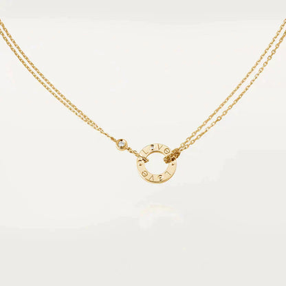 [Clover-Jewelry]LOVE NECKLACE 16MM 2 DIAMONDS