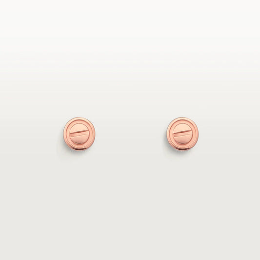 [Clover-Jewelry]LOVE EARRINGS PINK GOLD 10MM