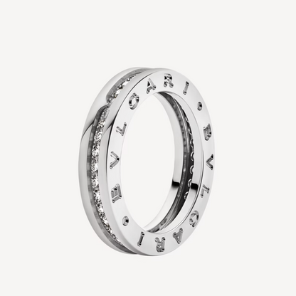 [Clover-Jewelry]ZERO 1 ONE-BAND PAVED DIAMONDS ON THE SPIRAL RING