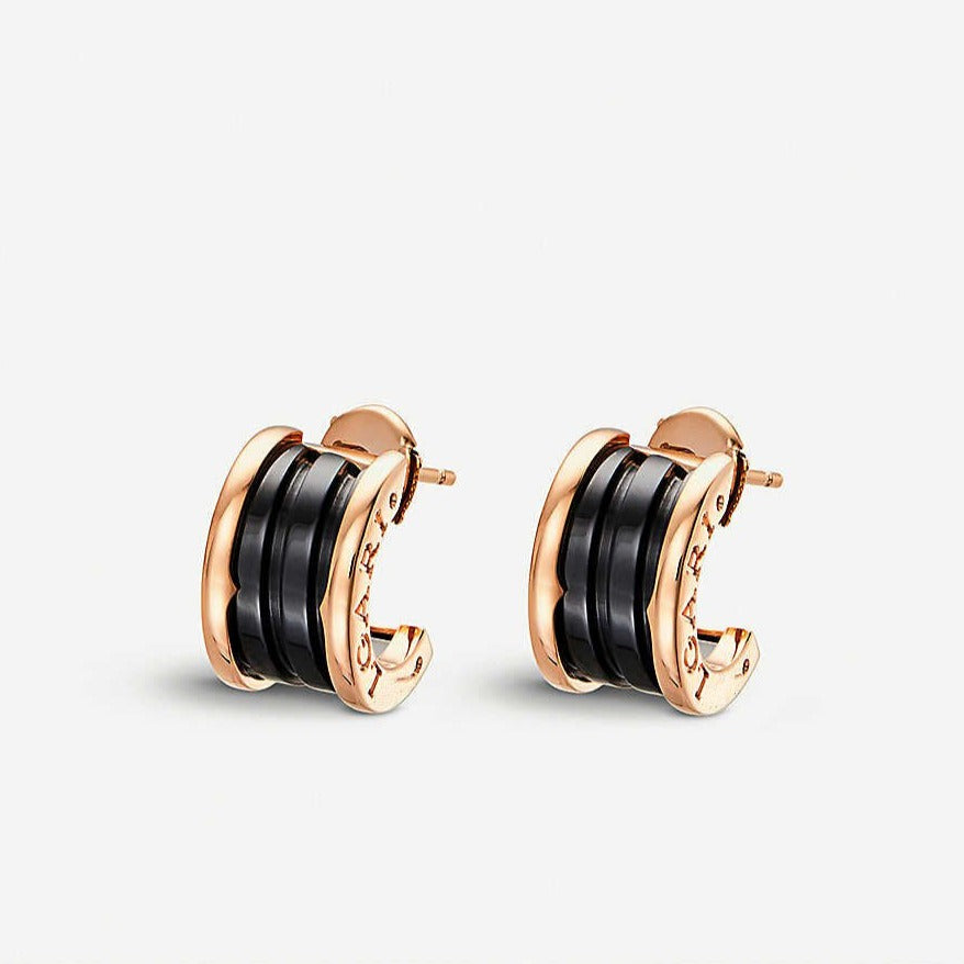 [Clover-Jewelry]ZERO 1 PINK GOLD CERAMIC EARRINGS