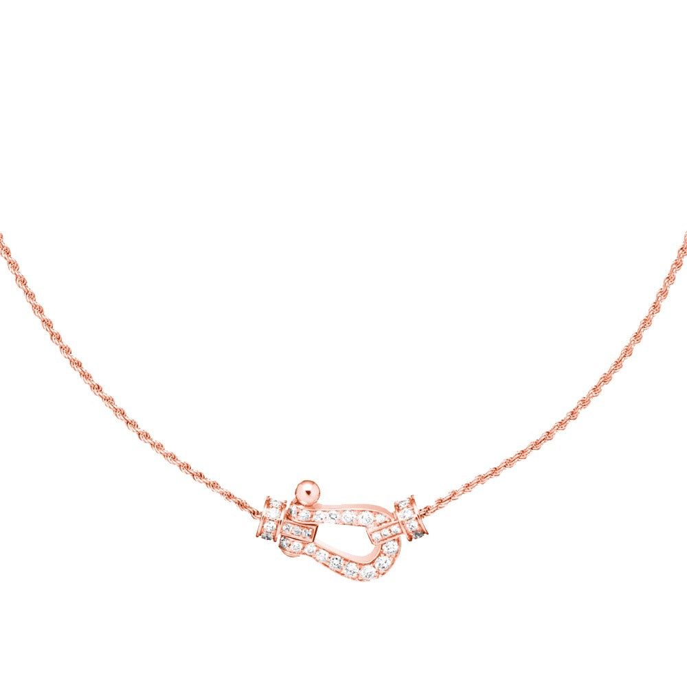 [Clover-Jewelry]FORCE 10 PINK GOLD DIAMOND NECKLACE