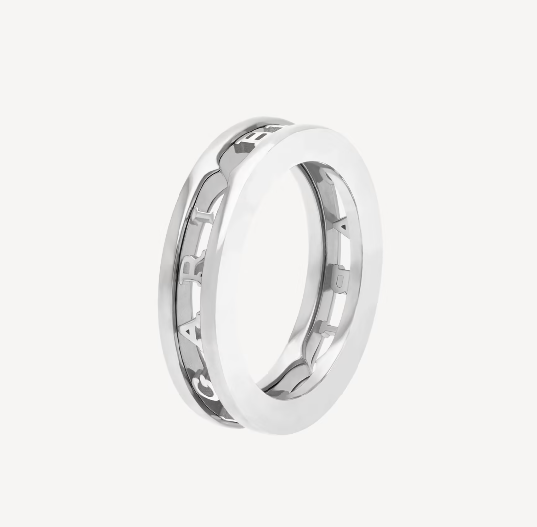 [Clover-Jewelry]ZERO 1 ONE-BAND WITH OPENWORK LOGO SPIRAL RING