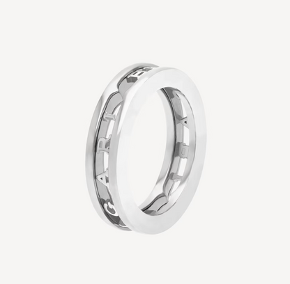 [Clover-Jewelry]ZERO 1 ONE-BAND WITH OPENWORK LOGO SPIRAL RING