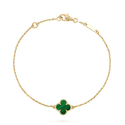 [Clover-Jewelry]CLOVER BRACELET MALACHITE 1 MOTIF