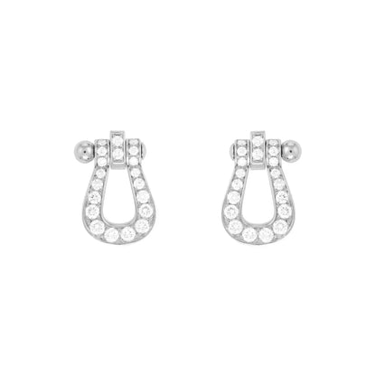 [Clover-Jewelry]FORCE 10 FULL DIAMOND STUD EARRINGS MINI MODEL