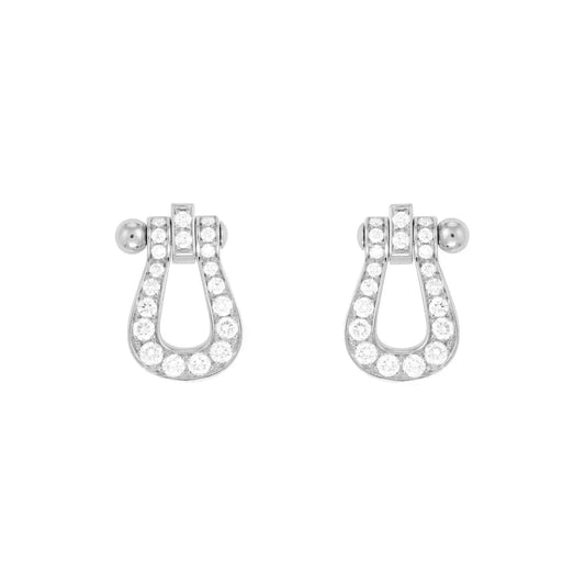 [Clover-Jewelry]FORCE 10 FULL DIAMOND STUD EARRINGS MINI MODEL