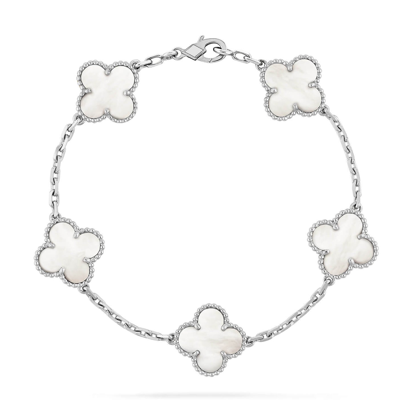 [Clover-Jewelry]CLOVER SILVER MOP 5 MOTIF BRACELET