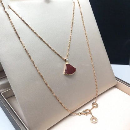 [Clover-Jewelry]DREAM NECKLACE CARNELIAN 1 DIAMOND