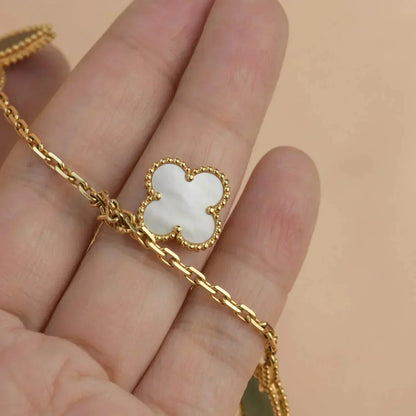 [Clover-Jewelry]LUCKY SPRING 5 MOTIF GOLD BRACELET