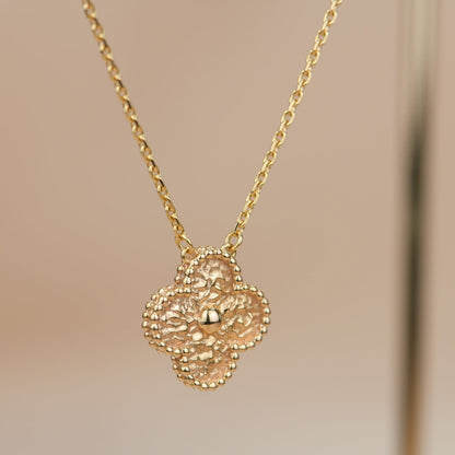 [Clover-Jewelry]CLOVER 15MM  BRONZING NECKLACE