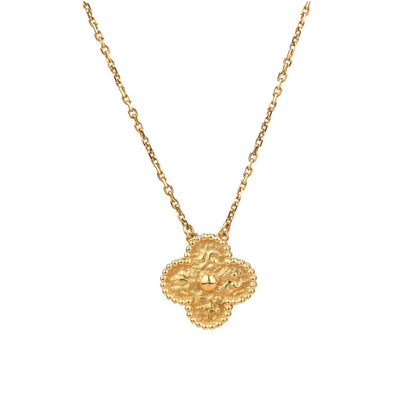 [Clover-Jewelry]CLOVER 15MM  BRONZING NECKLACE