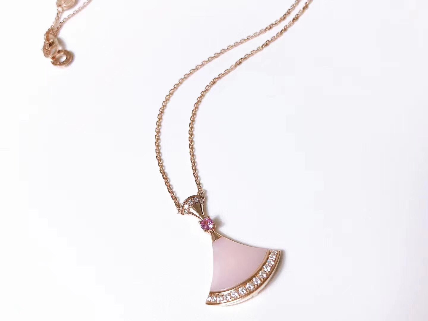 [Clover-Jewelry]DREAM NECKLACE PINK MOP DIAMOND