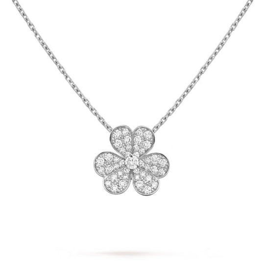 [Clover-Jewelry]CLOVER DIAMOND NECKLACE SILVER