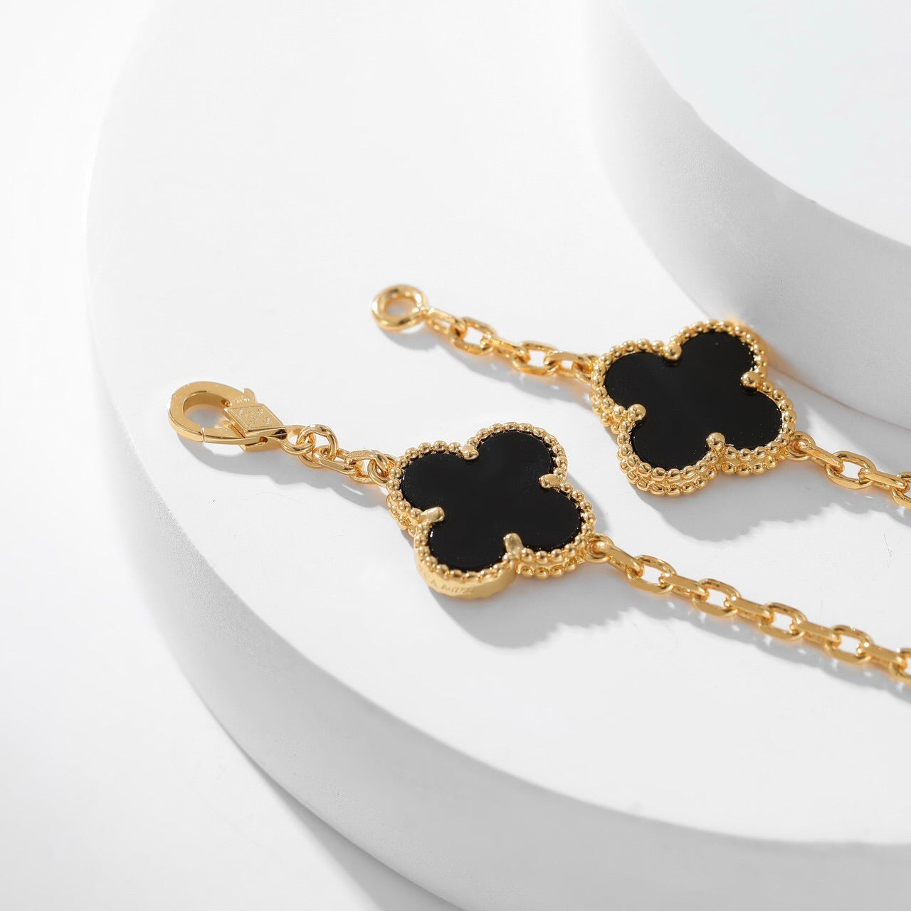 [Clover-Jewelry]CLOVER 10 MOTIFS ONYX NECKLACE