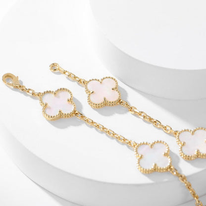 [Clover-Jewelry]CLOVER 10 MOTIFS WHITE MOTHER OF PEARL NECKLACE