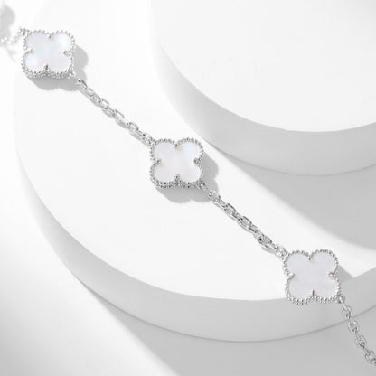 [Clover-Jewelry]CLOVER 10 MOTIFS WHITE MOTHER OF PEARL NECKLACE