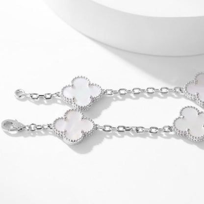 [Clover-Jewelry]CLOVER 10 MOTIFS WHITE MOTHER OF PEARL NECKLACE