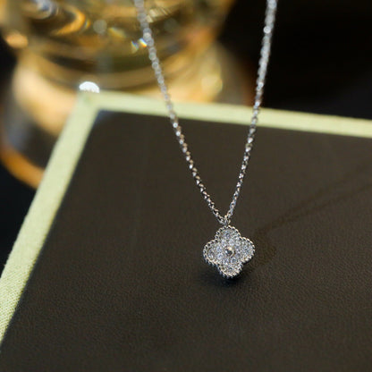 [Clover-Jewelry]CLOVER MINI 9.5MM PENDANT DIAMOND NECKLACE