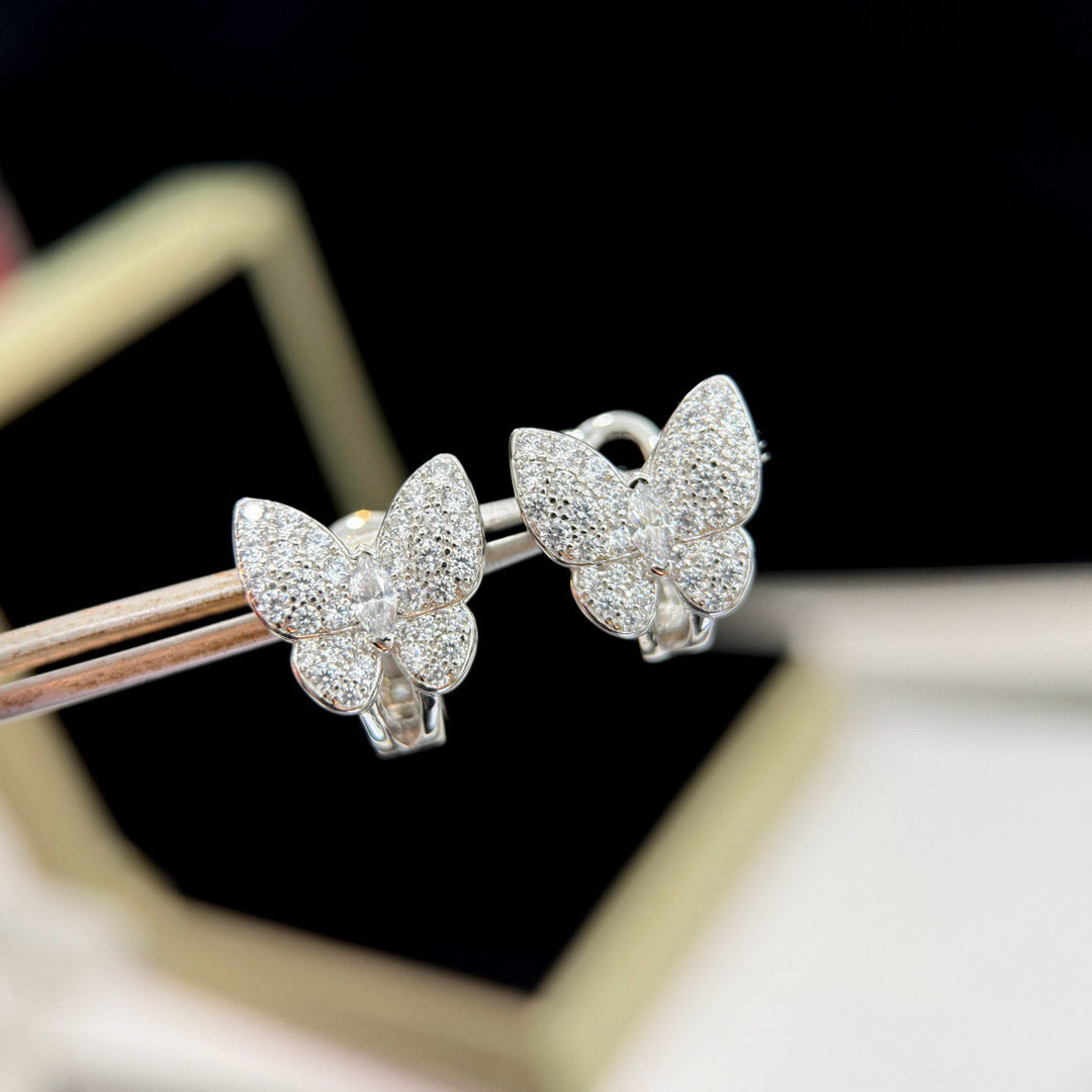 [Clover-Jewelry]BUTTERFLY ALL DIAMOND EARRINGS