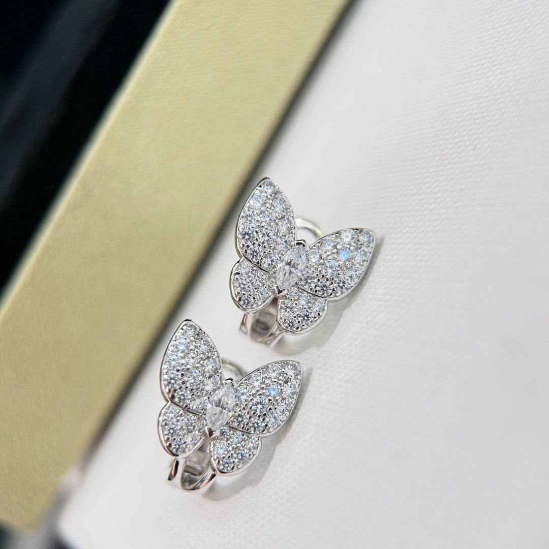 [Clover-Jewelry]BUTTERFLY ALL DIAMOND EARRINGS