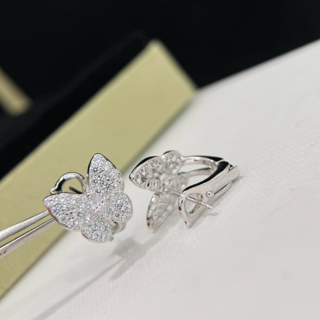 [Clover-Jewelry]BUTTERFLY ALL DIAMOND EARRINGS