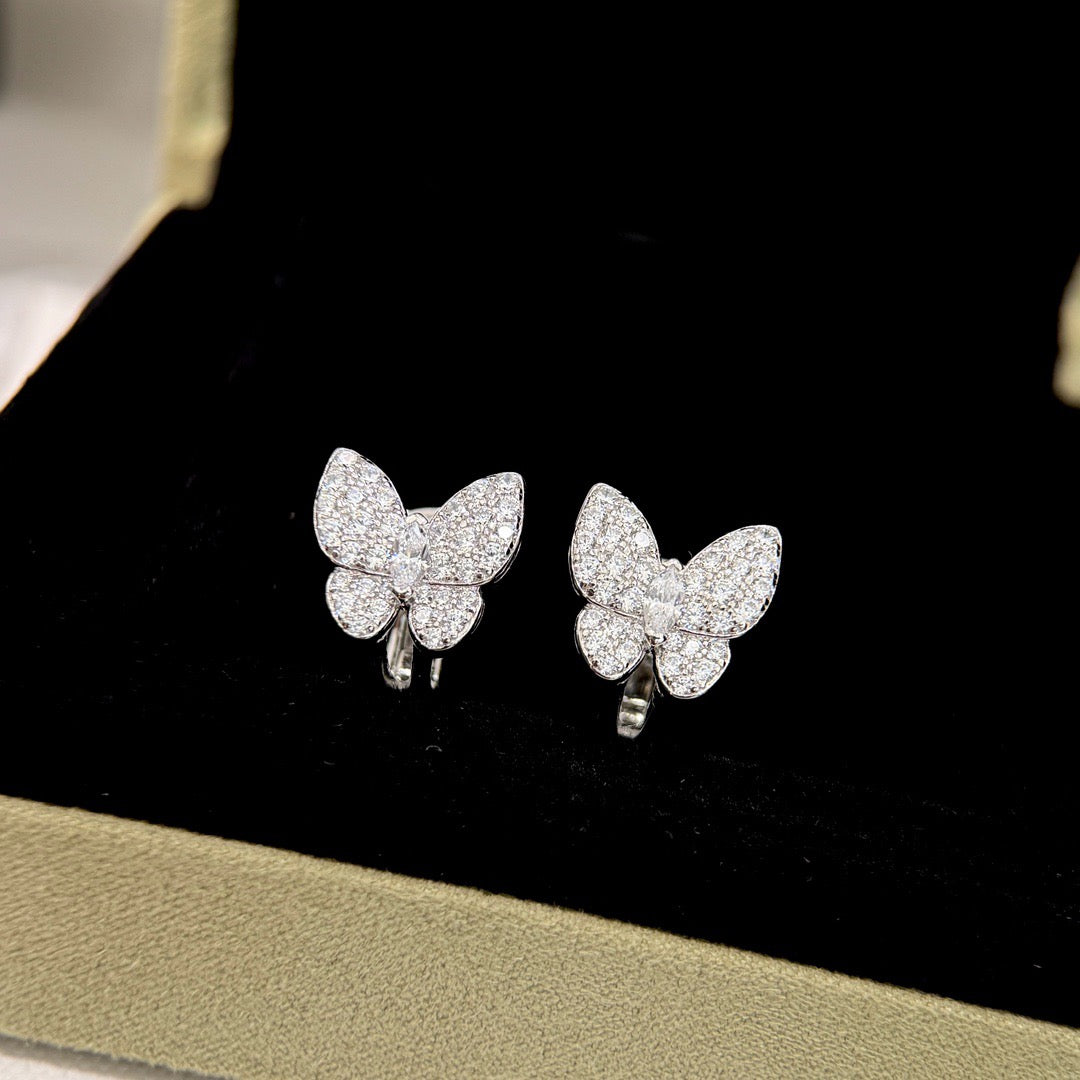 [Clover-Jewelry]BUTTERFLY ALL DIAMOND EARRINGS