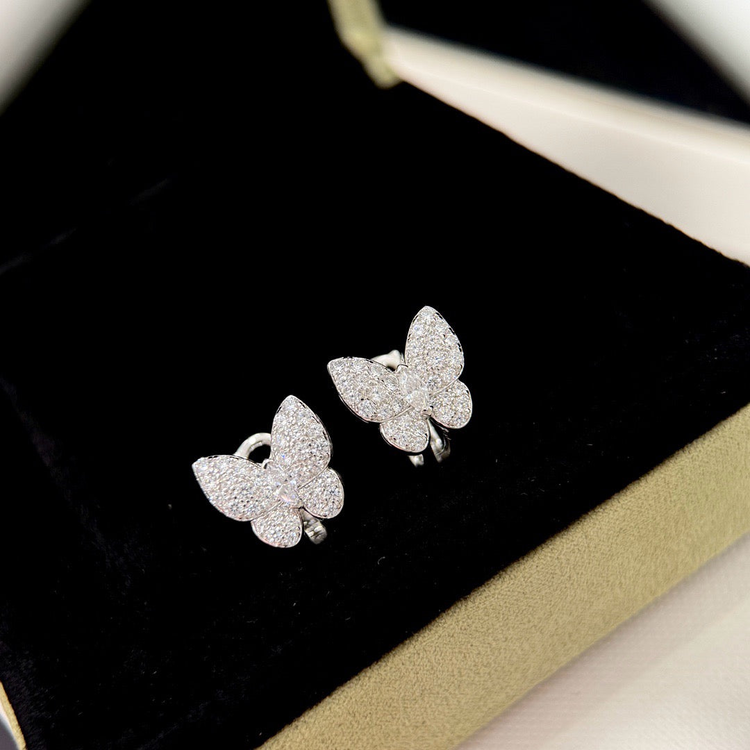 [Clover-Jewelry]BUTTERFLY ALL DIAMOND EARRINGS