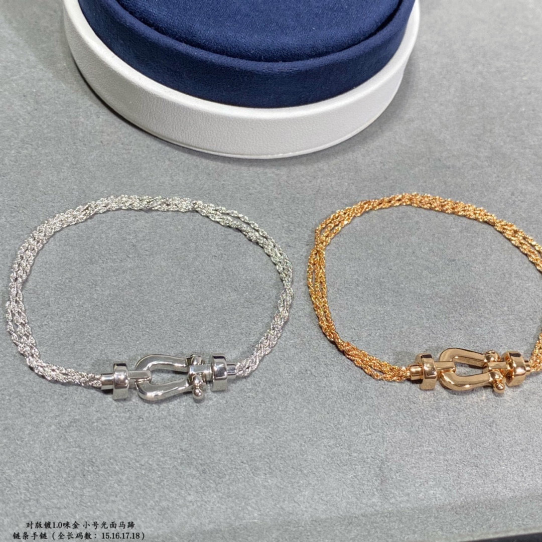 [Clover-Jewelry]FORCE SMALL HORSESHOE  DIAMOND CHAIN ROPE BRACELET