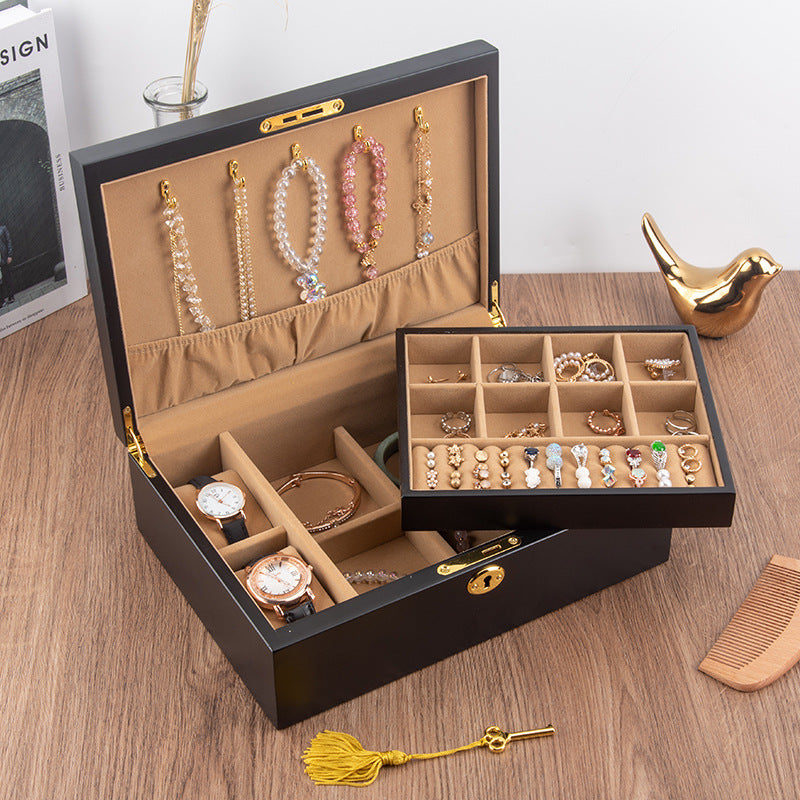 MASSIVHOLZ RETRO LOCK SCHMUCK BOX LAGERBOX