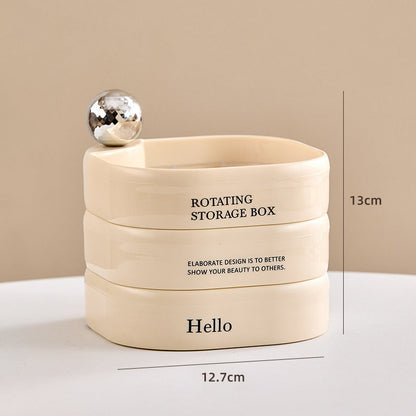 MULTI-LAYER ROTATABLE JEWELRY STORAGE BOX