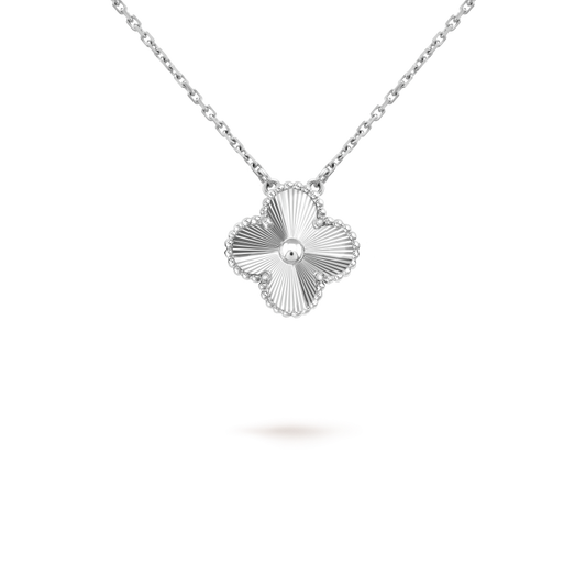 [Clover-Jewelry]CLOVER 15MM LASER NECKLACE SILVER