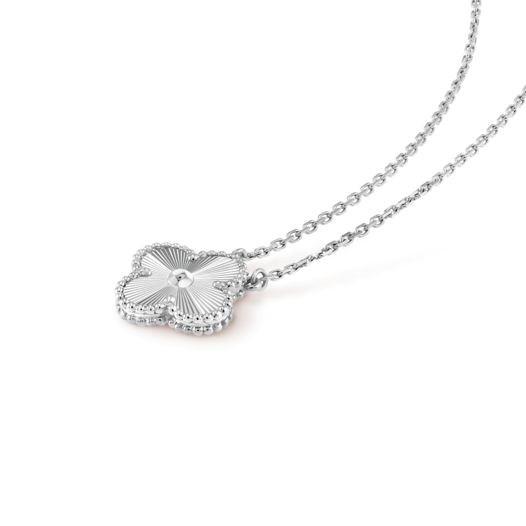 [Clover-Jewelry]CLOVER 15MM LASER NECKLACE SILVER