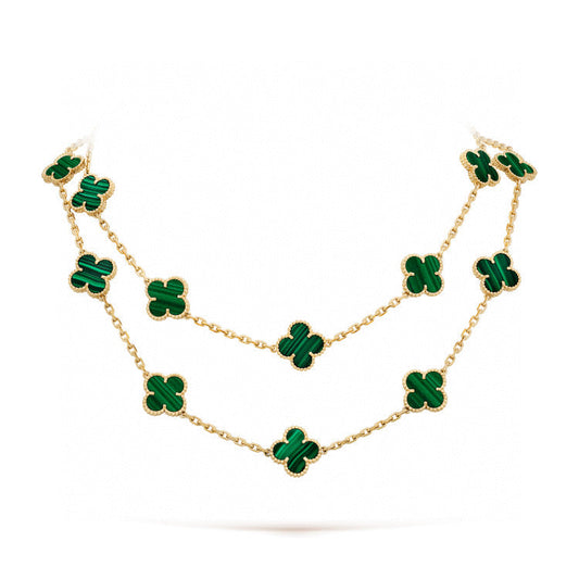 [Clover-Jewelry]CLOVER 20 MOTIFS MALACHITE GOLD