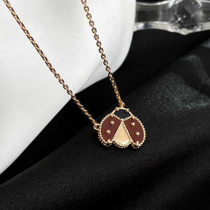 [Clover-Jewelry]LUCKY  CARNELIANS LADYBUG NECKLACE