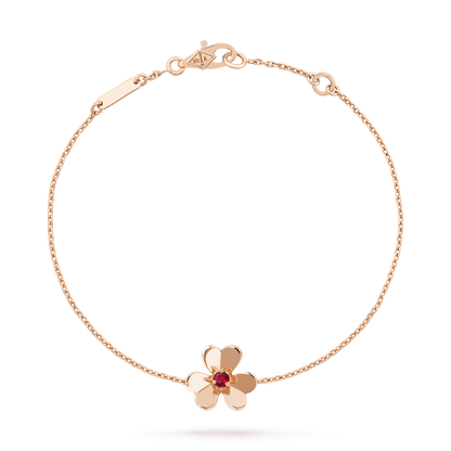 [Clover-Jewelry]FRIVOLE GOLD FLOWER PINK MALACHITE BRACELET