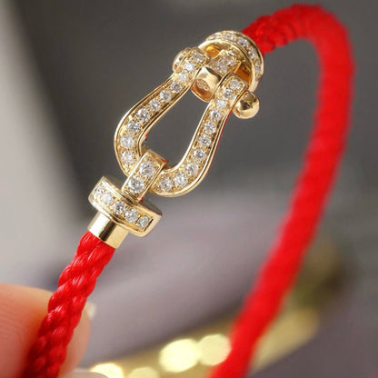 [Clover-Jewelry]FORCE LARGE HORSESHOE FULL DIAMOND BRACELET GOLD