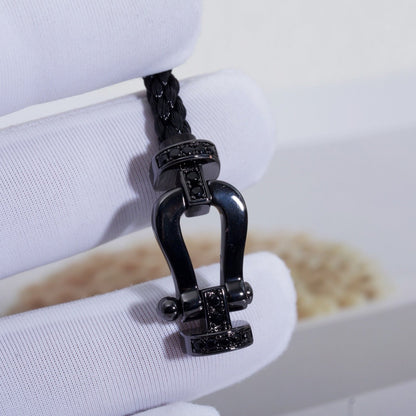 [Clover-Jewelry]FORCE LARGE SERIES HORSESHOE BLACK SAMURAI BRACELET