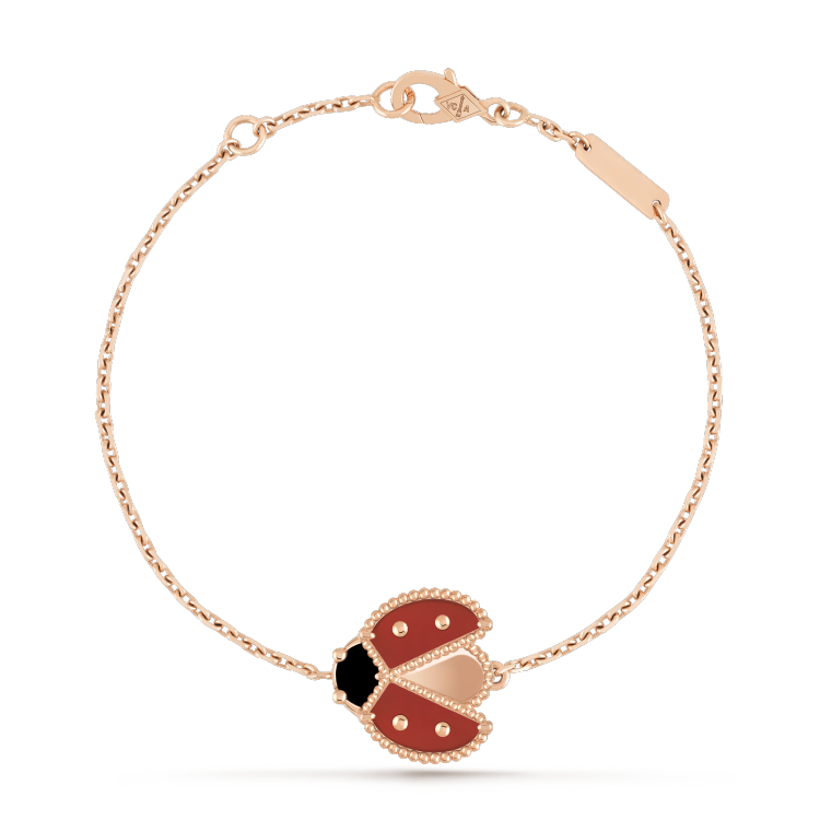 [Clover-Jewelry]LUCKY SPRING 1 MOTIF PINK GOLD BRACELET