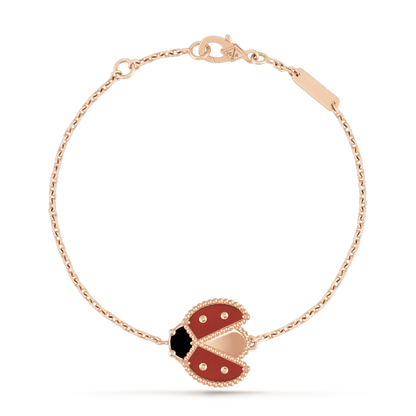 [Clover-Jewelry]LUCKY SPRING 1 MOTIF PINK GOLD BRACELET