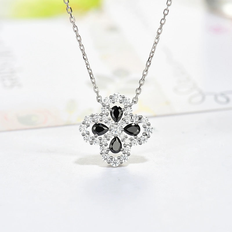 [Clover-Jewelry]LOOP NECKLACE FULL MOTIF DIAMOND 16MM MULTIPLE COLORS