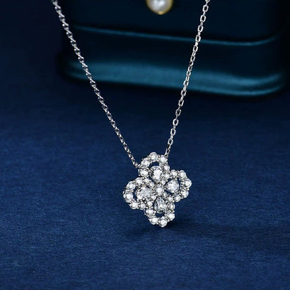 [Clover-Jewelry]LOOP NECKLACE FULL MOTIF DIAMOND 16MM MULTIPLE COLORS