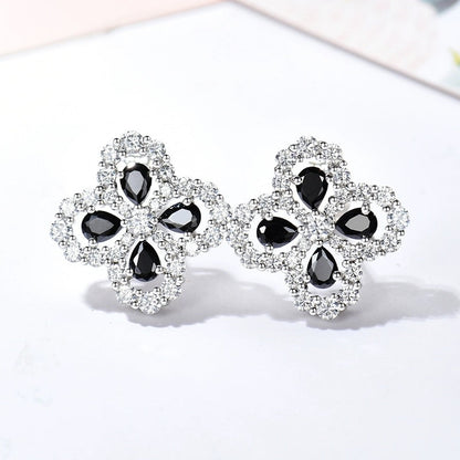 [Clover-Jewelry]LOOP EARRINGS FULL MOTIF DIAMOND 16MM