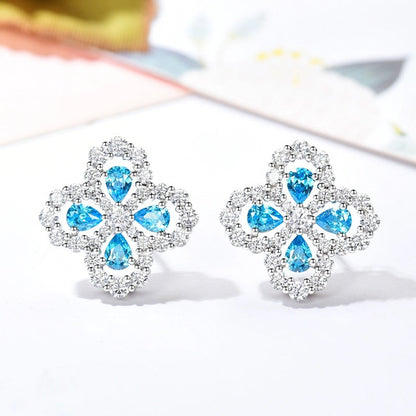 [Clover-Jewelry]LOOP EARRINGS FULL MOTIF DIAMOND 16MM