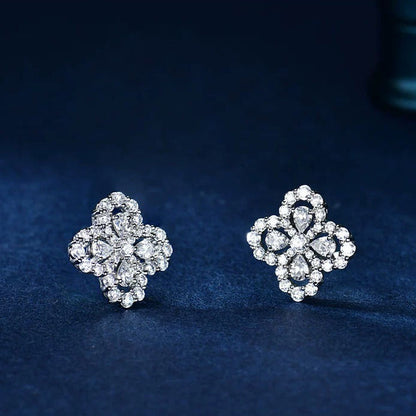 [Clover-Jewelry]LOOP EARRINGS FULL MOTIF DIAMOND 16MM